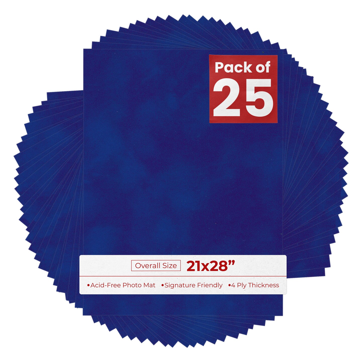 21x28 Royal Blue Suede 21x28 Uncut Mat Board - Blank Sheets, No Opening ...