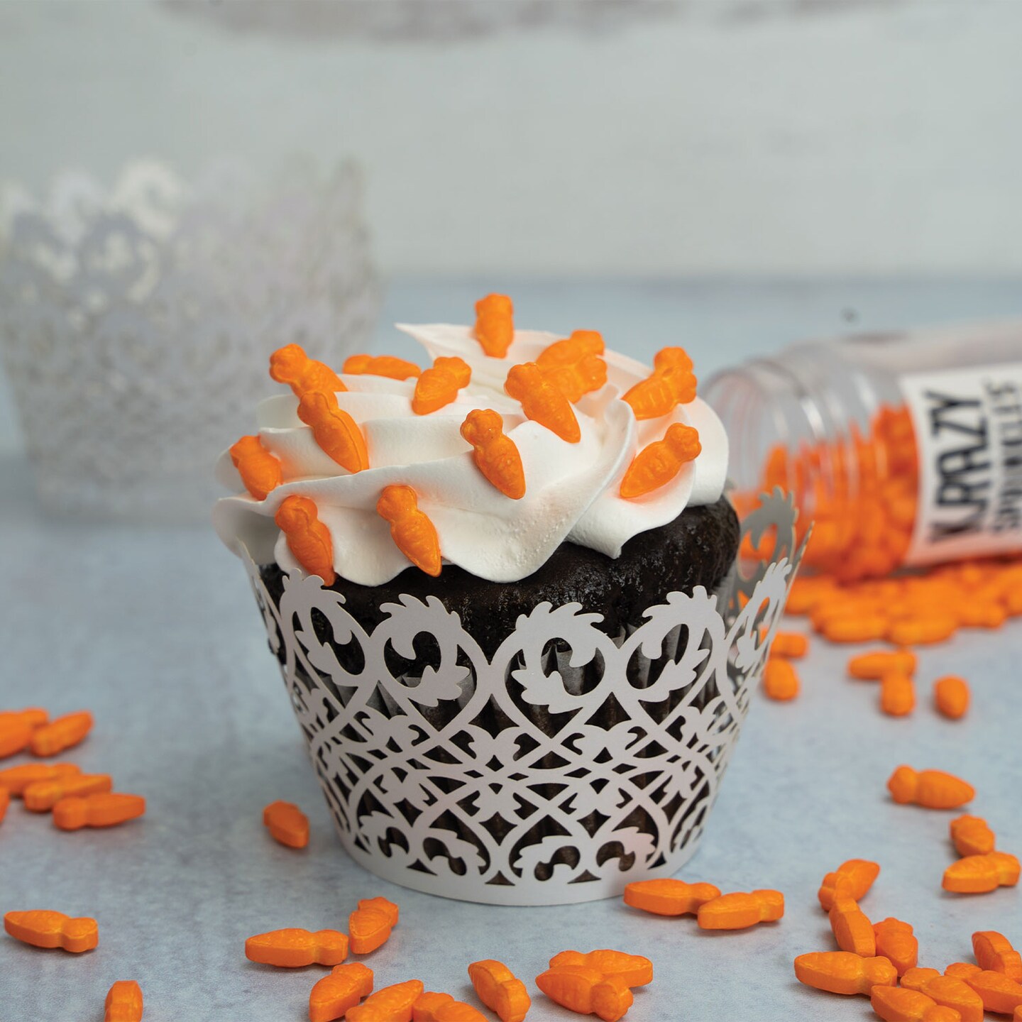 Krazy Sprinkles - Carrots (1/2 Cup, 1x Jar) for Cakes, Ice Cream &#x26; Cookies