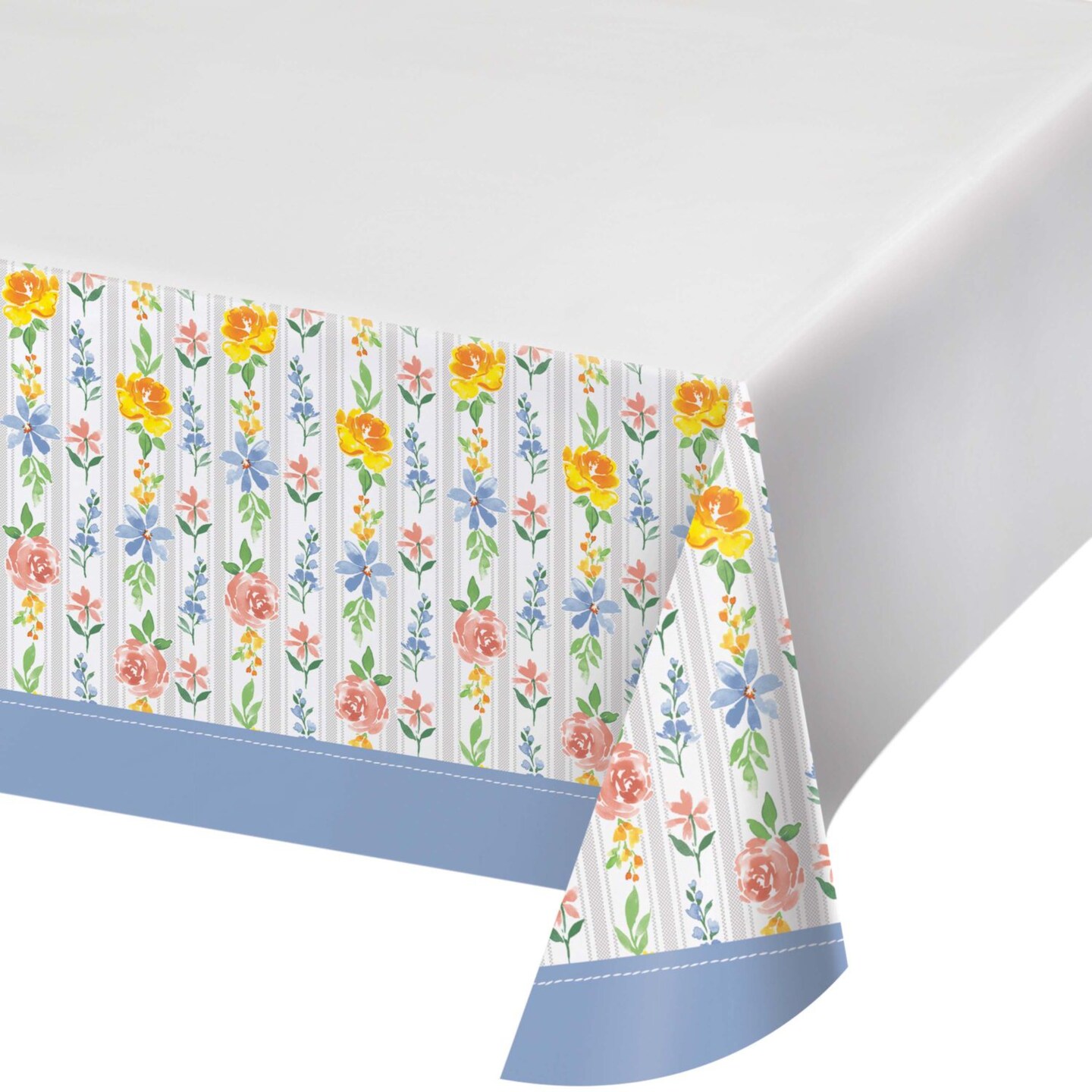 Party Central Spring Cottage Disposable Paper Tablecloths - 96&#x22; x 54&#x22; - Club Pack of 12