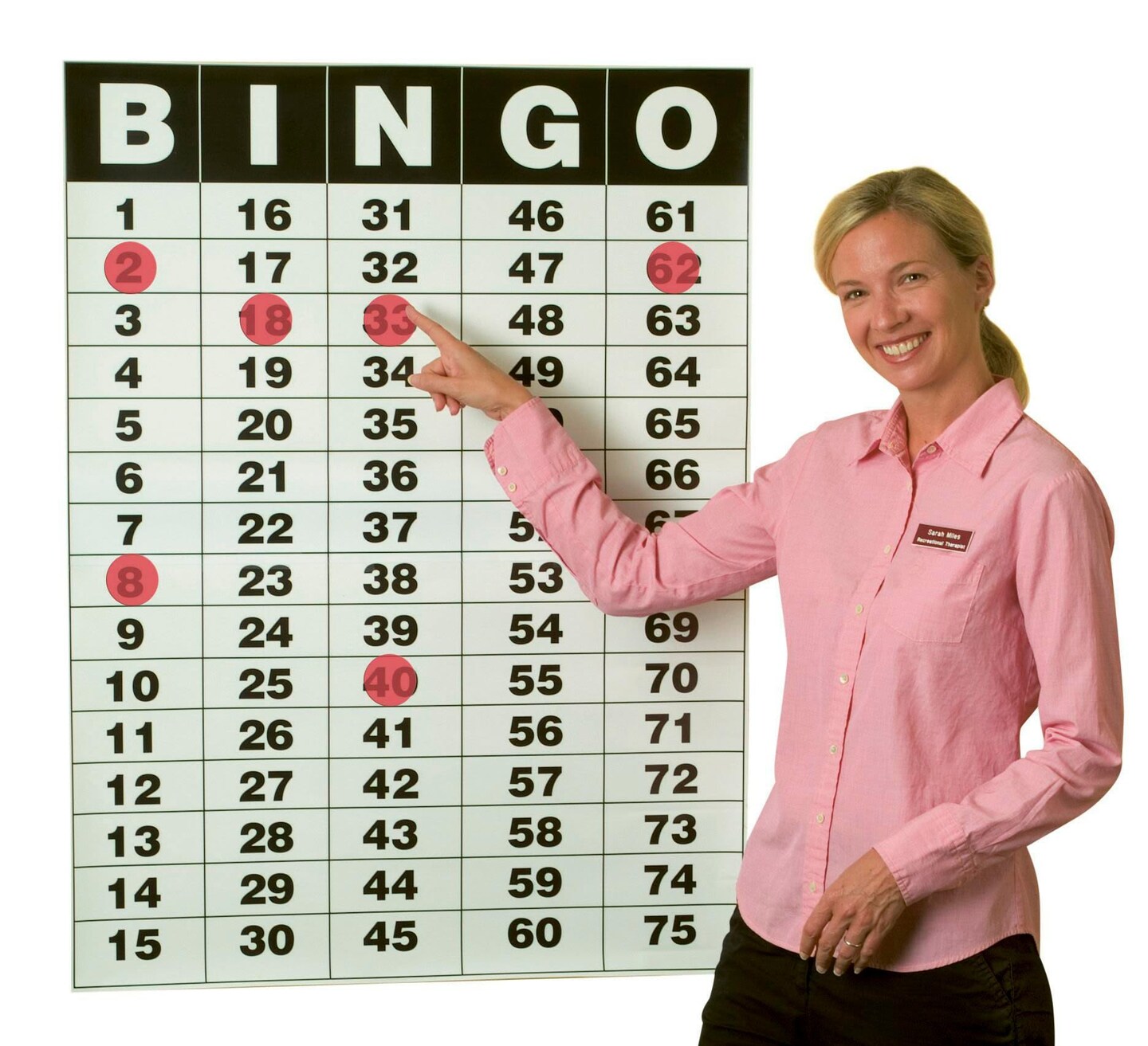 S&#x26;S Worldwide Giant Bingo Masterboard Poster (41&#x22; H x 30.5&#x22; W) and Static Cling Chips Set