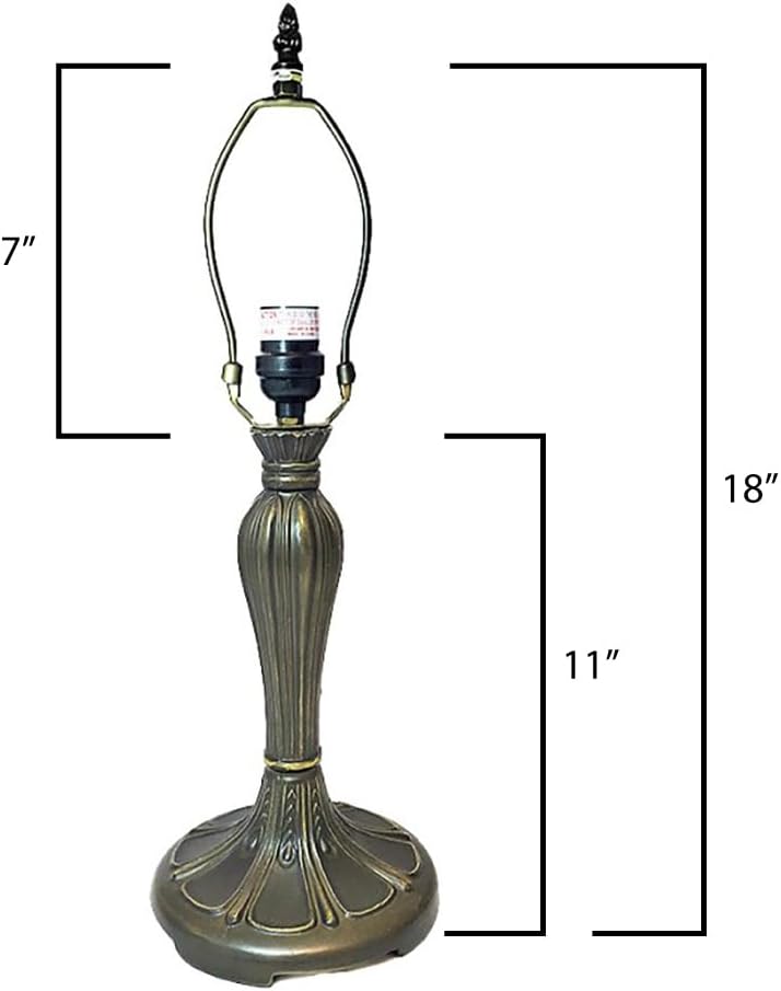 Persian Metal Lamp Base, Antique Bronze Finish With Gold Highlights, Nicely Weighted, 18&#x22; Tall