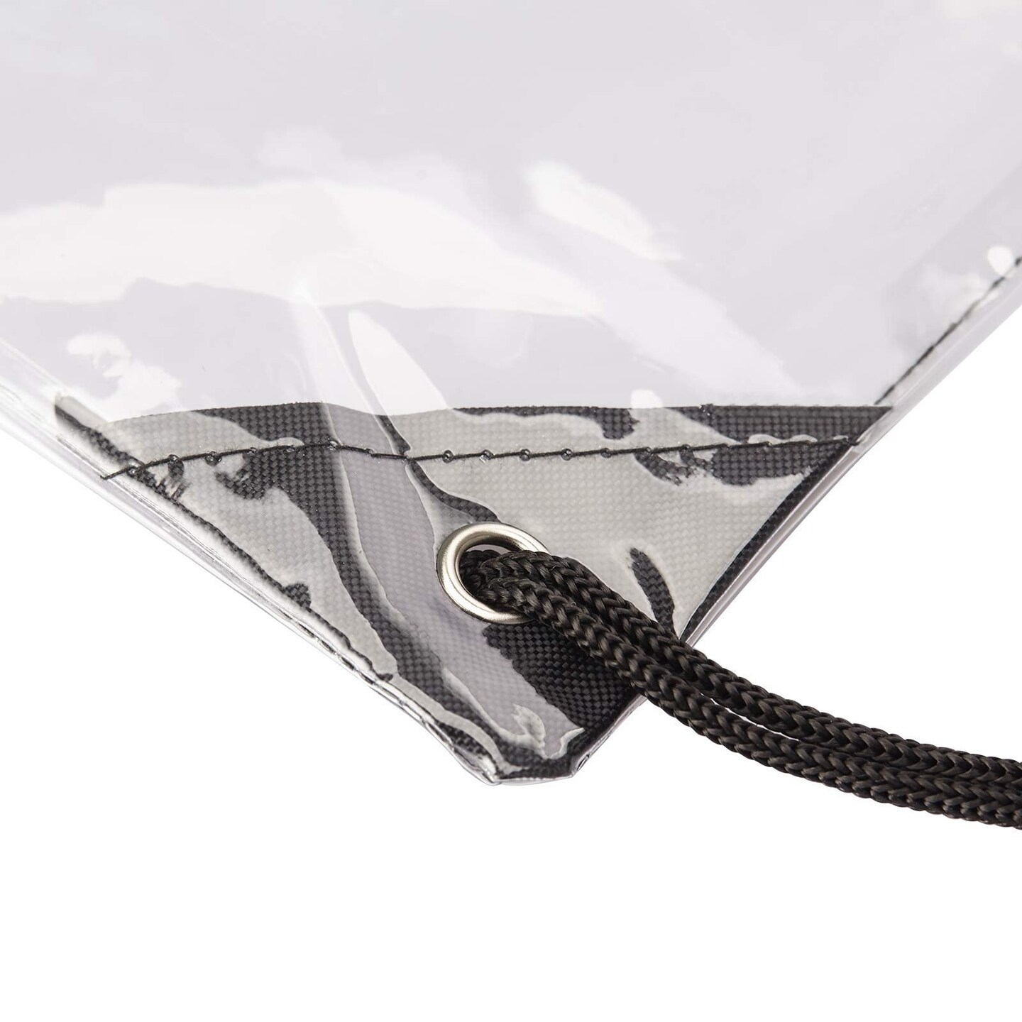 2 Pieces Clear Drawstring Bags, Waterproof Small Clear Bag for Stadium Colleges Sport Event Work Concert Security Approved