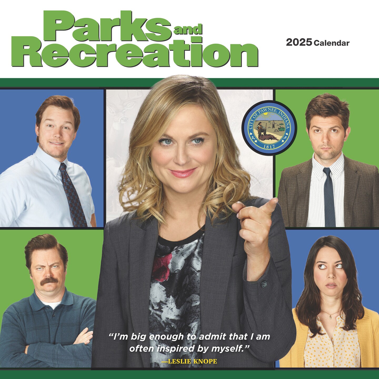 Parks and Recreation OFFICIAL | 2025 12 x 24 Inch Monthly Square Wall Calendar | Cal Ink | Humor Entertainment Television