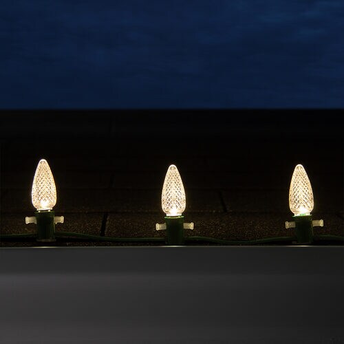 25 Minleon C9 Warm White Bulbs Retro Fit Replacement Faceted