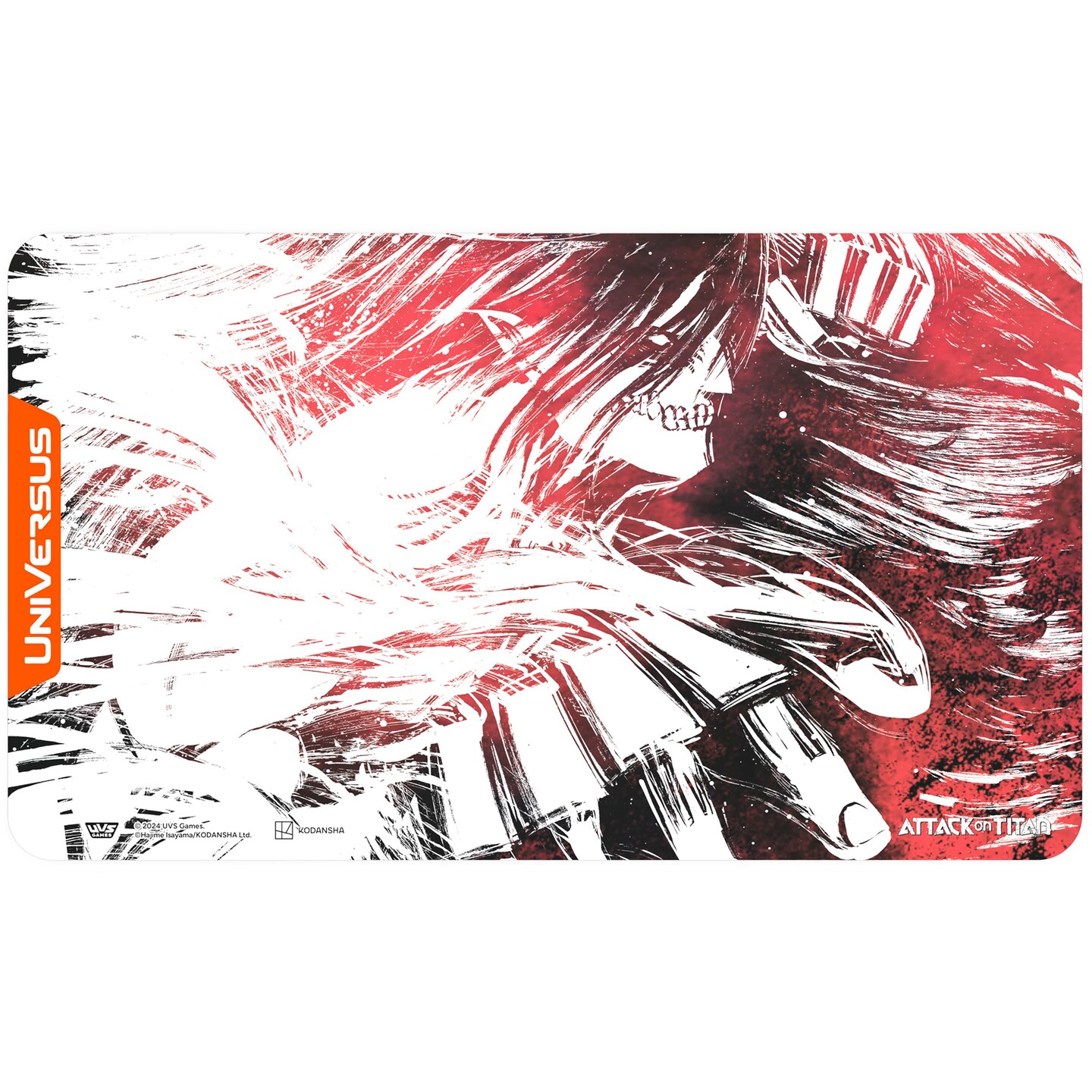 UniVersus Attack on Titan: Battle for Humanity - Attack Titan Playmat - 24 x 14&#x22; Neoprene Mat, Tabletop Card Game Accessory, UVS Games, Licensed
