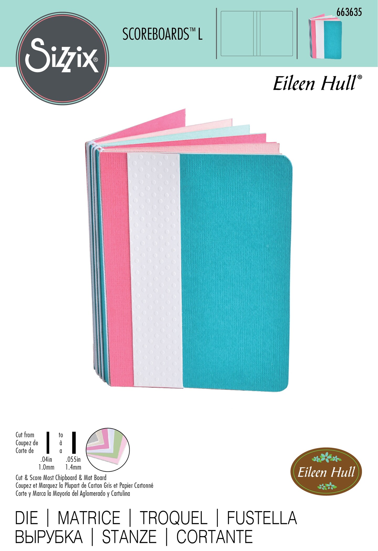 Sizzix Scoreboards Large Die by Eileen Hull-Notebook