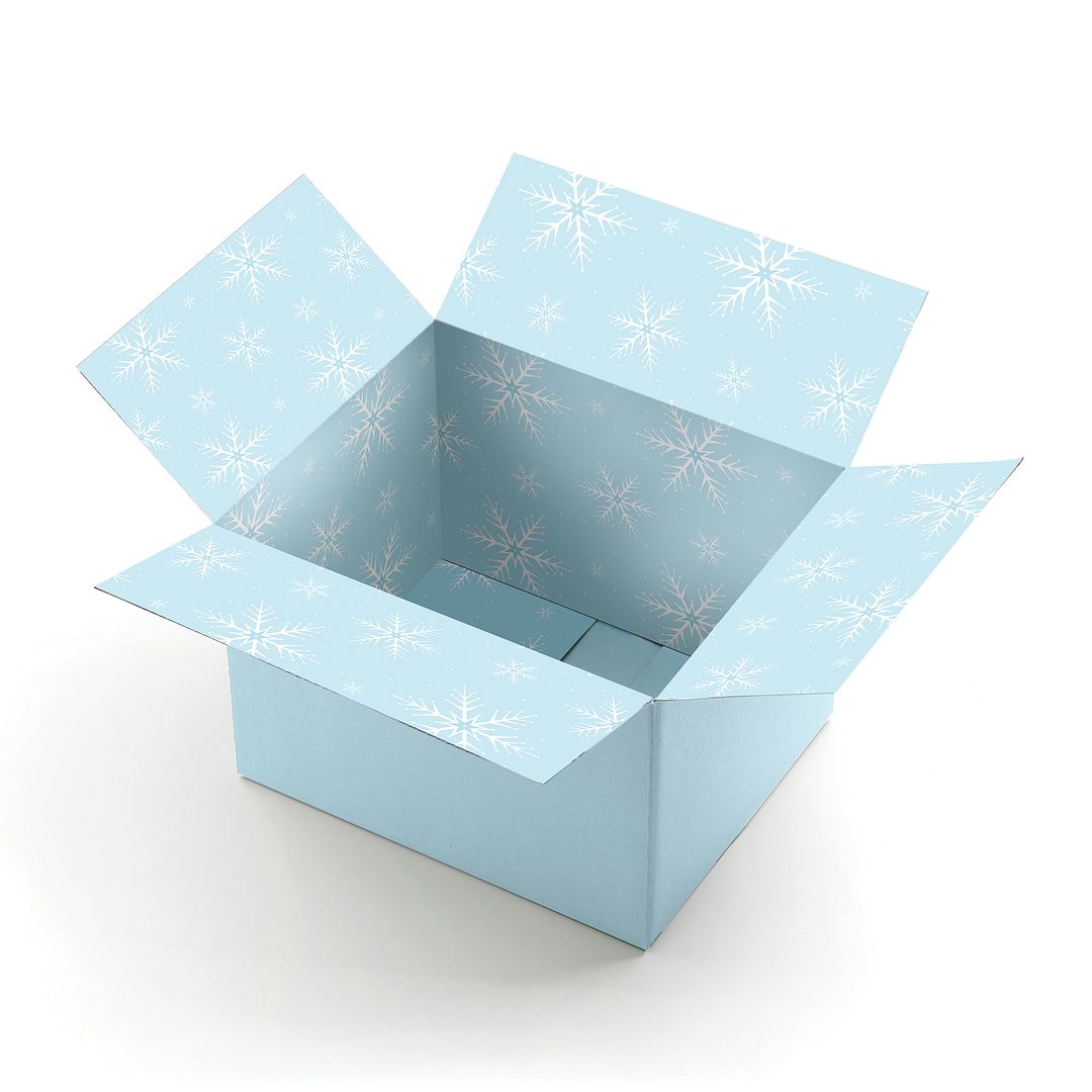 Great Papers! GiftIn Corrugated Shipping Box, Snow Flakes for Gifts, Birthdays, Holidays, and Care Packages, 2 Pack