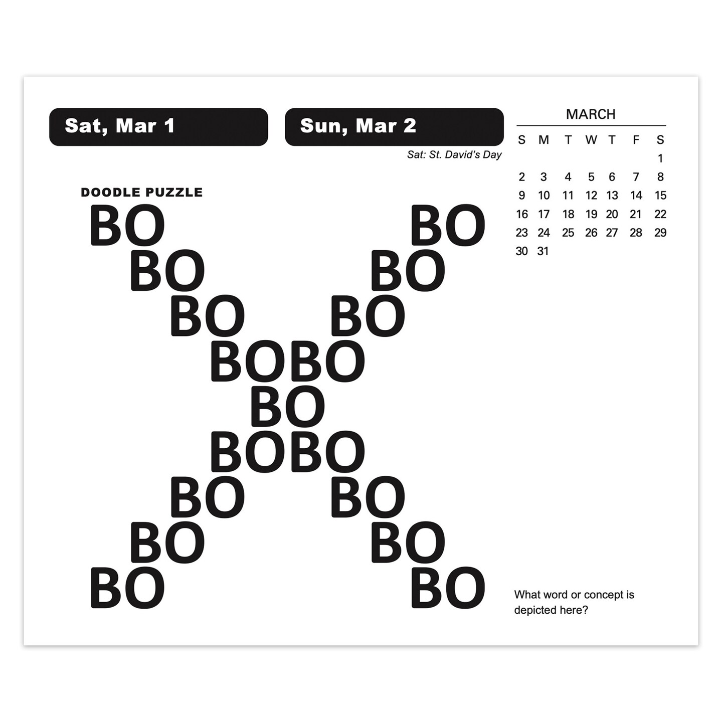 Brain Games | 2025 6 x 5 Inch Daily Desktop Box Calendar | New Page Every Day | Cal Ink | Puzzle Trivia