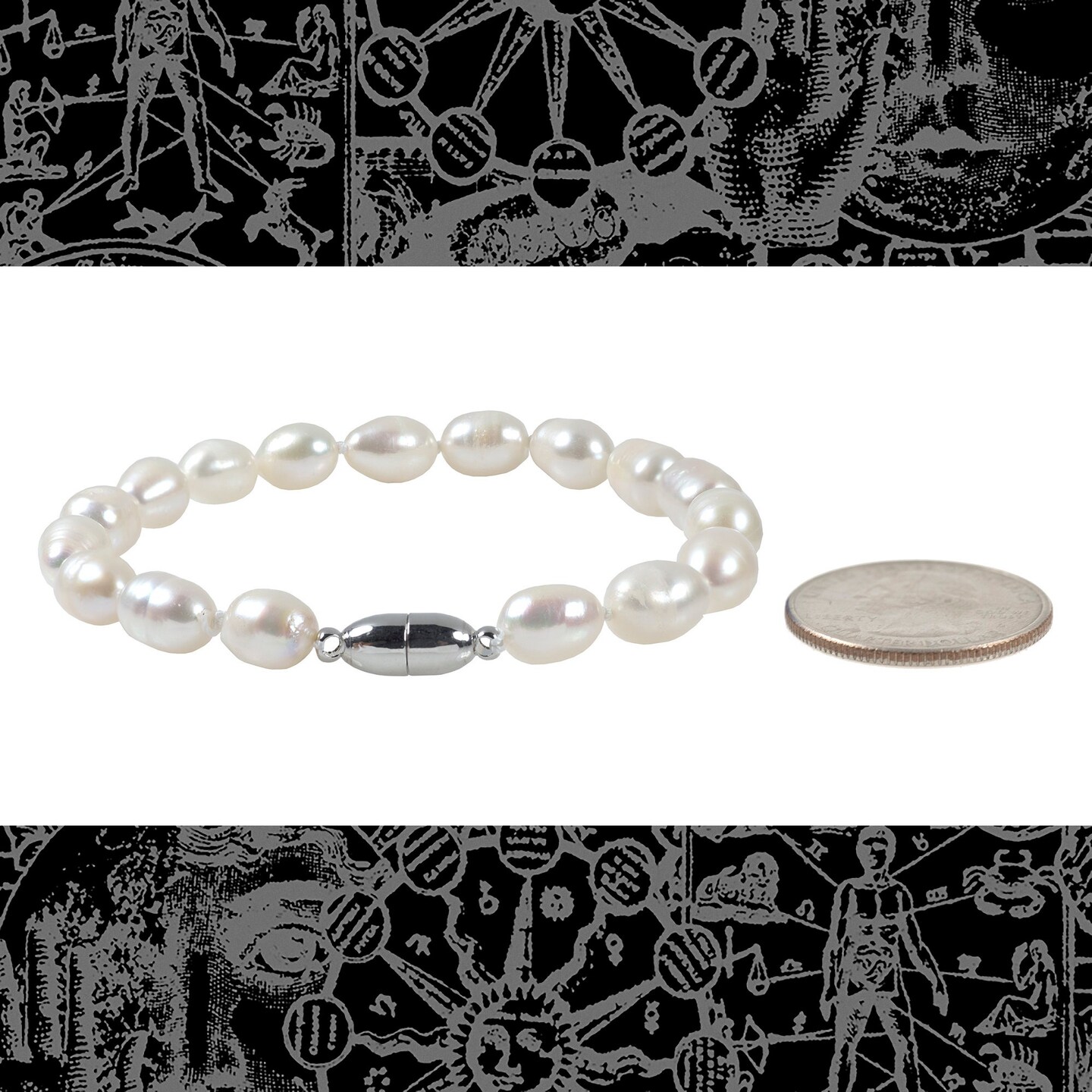 Freshwater Pearl Bead Bracelet - One - BR-02