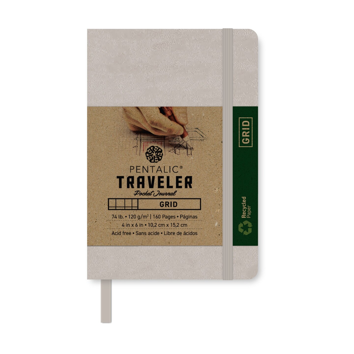 PTL-016142 Series | Traveler Pocket Journal - Grid