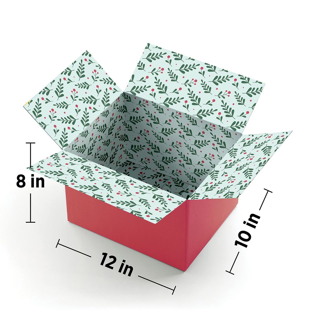 Great Papers! GiftIn Corrugated Shipping Box, Christmas Floral for Gifts, Birthdays, Holidays, and Care Packages, 2 Pack