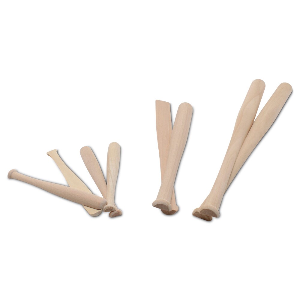 Half Wooden Baseball Bat, Multiple Sizes, for Craft Signs, Souvenirs & Gifts | Woodpeckers