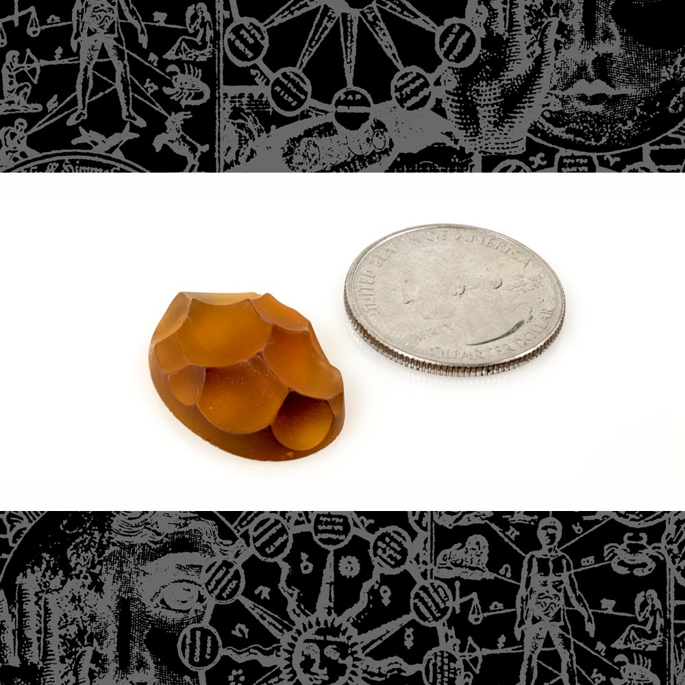 25mm x 18mm Glass Honeycomb Cabochon - One - XXX - CAB35