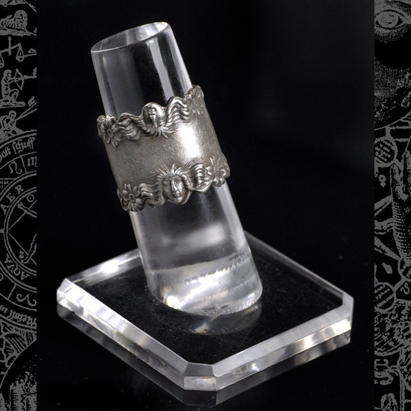 Antiqued Brass Goddess Ring Blank Wraps - Set of Two - AB-W11