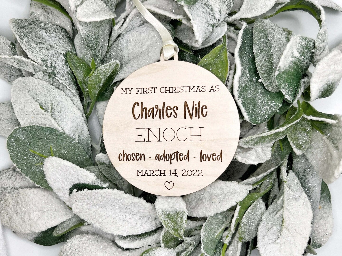 Personalized Adoption Ornament - My First Christmas as Forever Family, Gotcha Day Gift