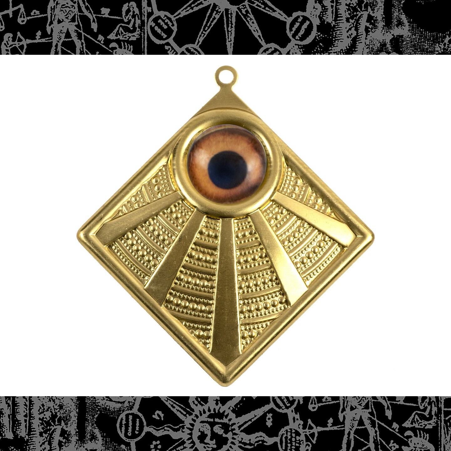 12mm Round Golden Glass Eye Cabochons - Set of Two - CAB53