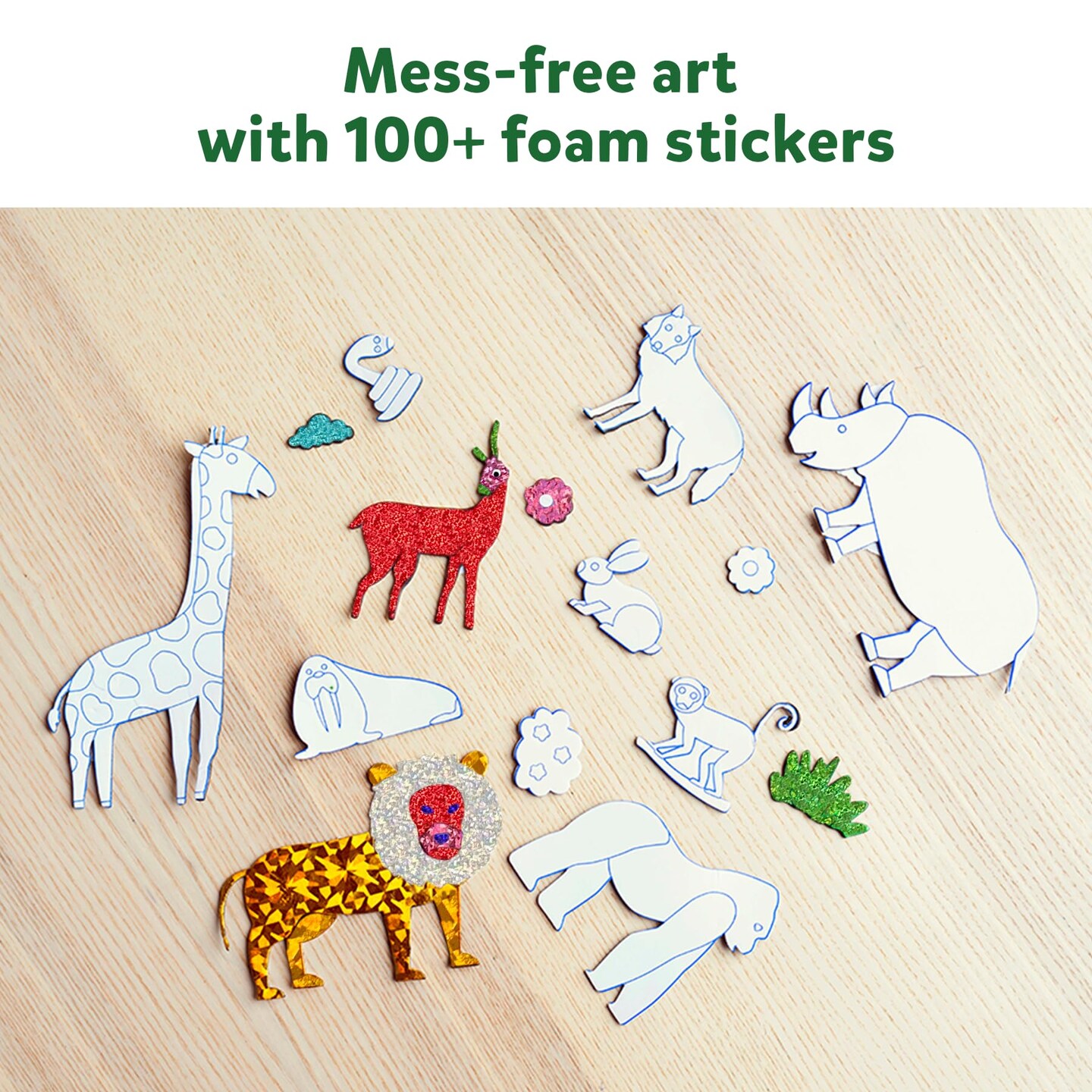 Art & Craft Activity - Foil Fun Animals, No Mess Art for Kids, Craft Kits & Supplies, DIY Creative Activity, Gifts for Boys & Girls Ages 4, 5, 6, 7, 8, 9, Travel Toys