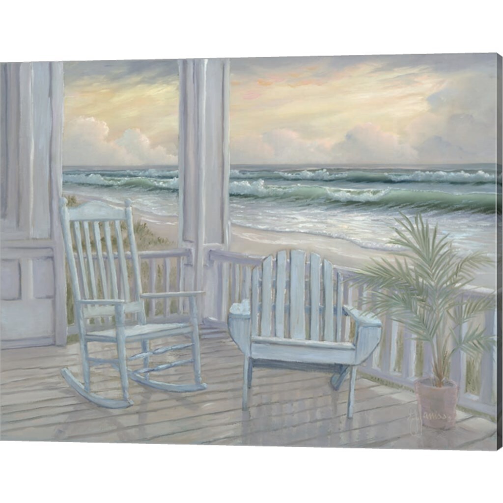 Coastal Porch II by Georgia Janisse 20" x 16" Canvas Wall Art