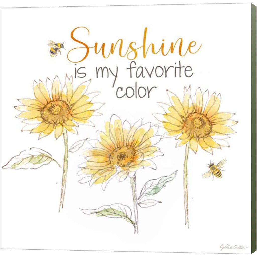 Be My Sunshine VI by Cynthia Coulter 12" x 12" Canvas Wall Art