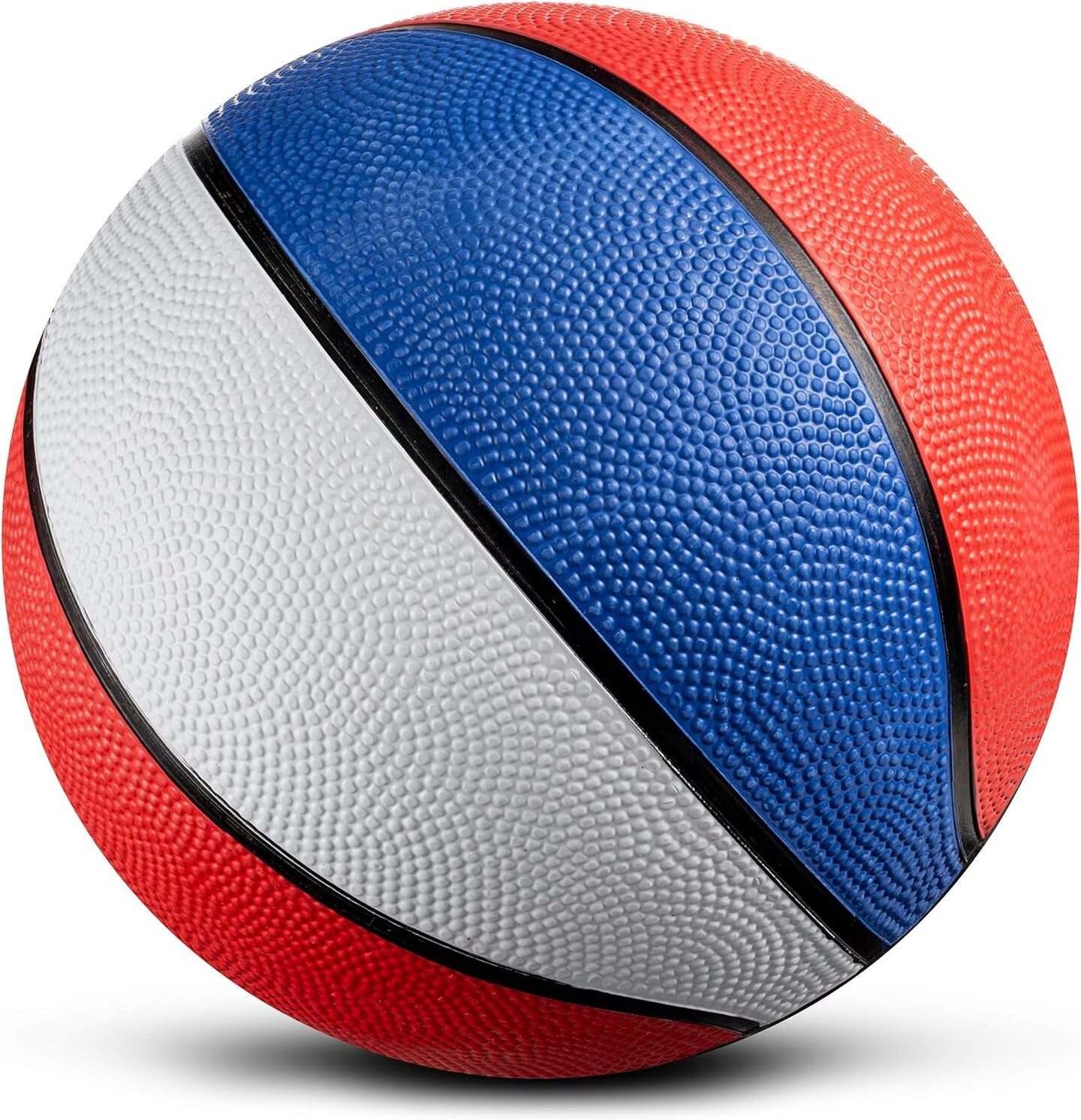 Mini Basketballs - (7 Inch, Size 3) Pack of 3 - Mini Hoop Basketball Set for Indoor, Outdoor, Pool Parties, Small Hoops Basketball Game Party Favors for Kids Patriotic Red, White and Blue Colors