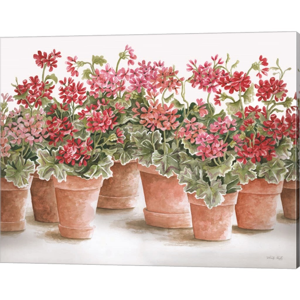 Potted Geranium Mix I by Cindy Jacobs 20" x 16" Canvas Wall Art | Michaels