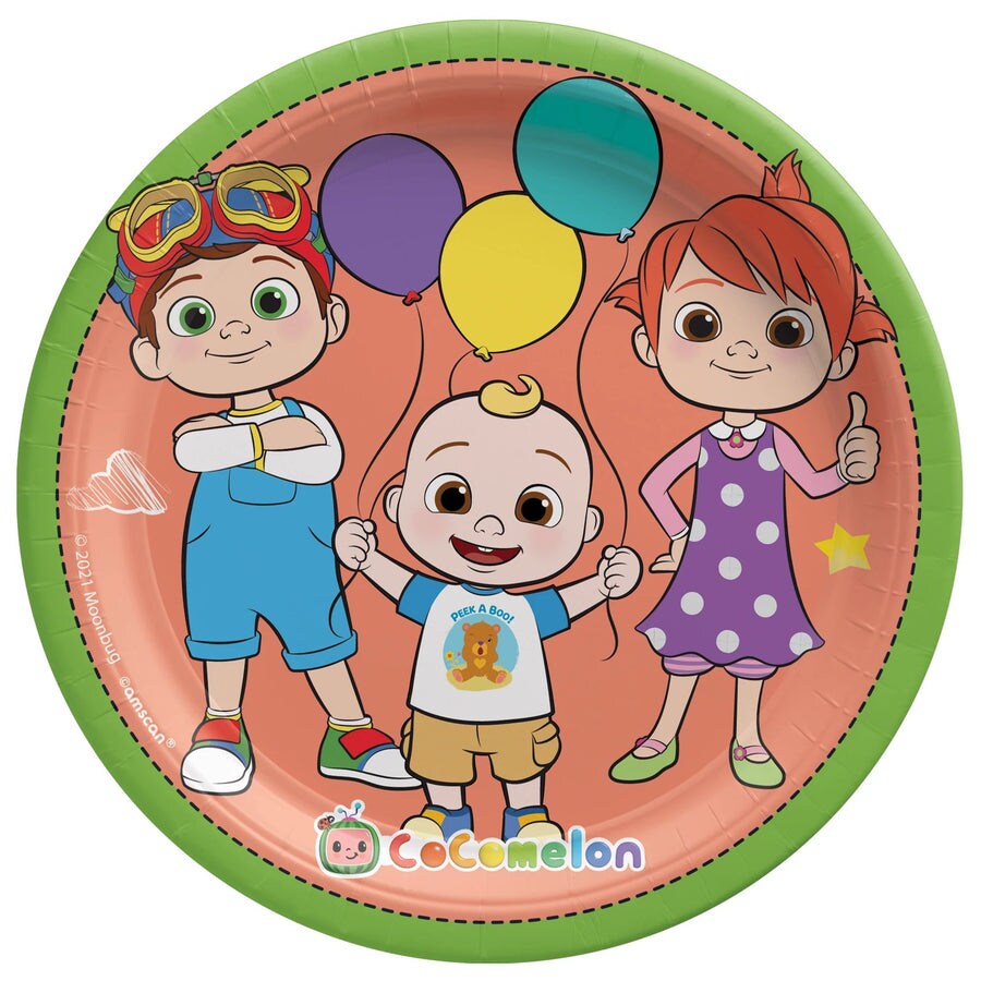 Cocomelon 7&#x22; Round Plate, 8ct