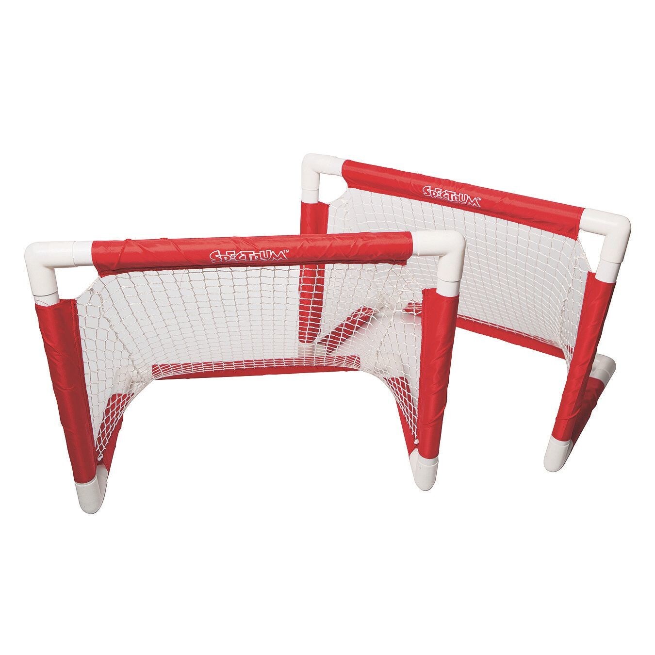 S&#x26;S Worldwide Mini PVC Hockey Goal Set. Includes two -  25&#x22;W x 20&#x22;H PVC Goals with Slide on Nets. Great for Shooting Practice, Games without Goalies, Knee Hockey and Scooter Hockey.