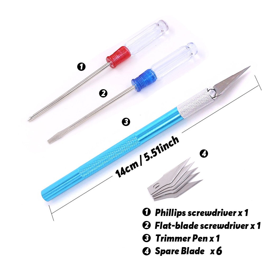 21 Pieces Modeler Basic Tools Craft Set Hobby Building Tools Kit for Gundam Car Model Building