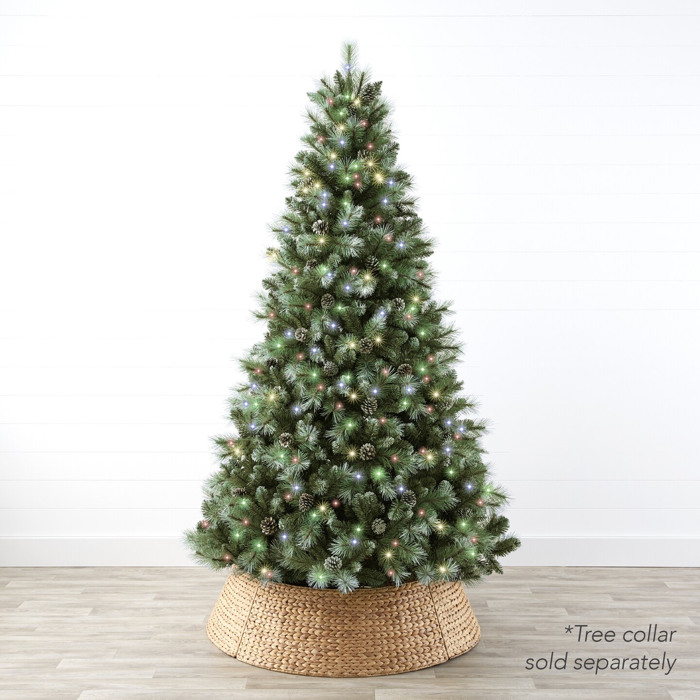 Best Choice Products Pre-Lit Frosted Scotch Pine Christmas Tree w/ 2-In-1 LED Lights