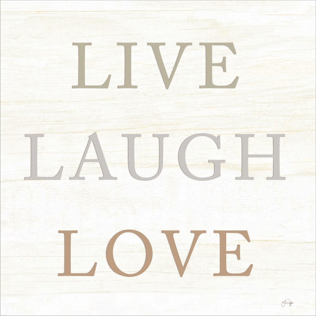 Live, Laugh, Love by Yass Naffas Designs 12" x 12" Canvas Wall Art