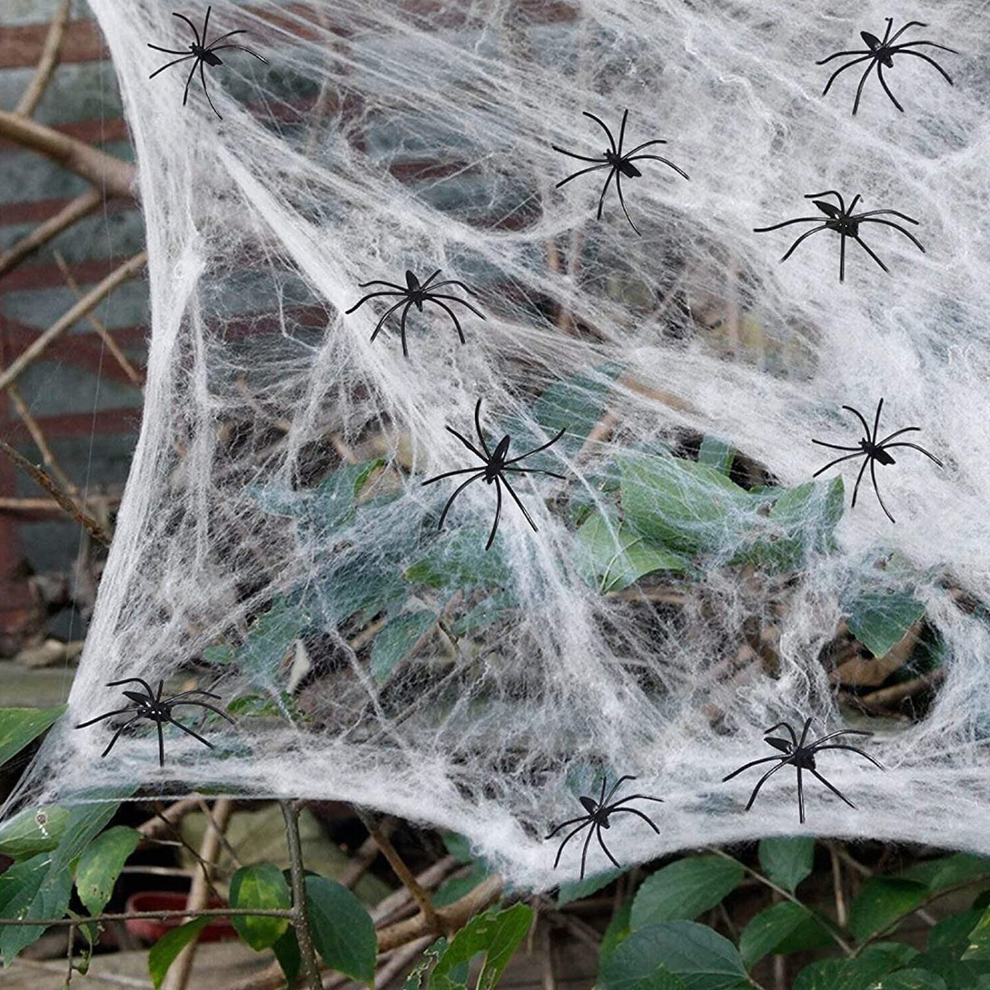 300 Sqft Spider Webs with 30 Fake Spiders,Stretchable DIY Cobwebs for Indoor/Outdoor Scary Atmosphere,Outside Garden Window Yard Tree home office Parties,Haunted Houses