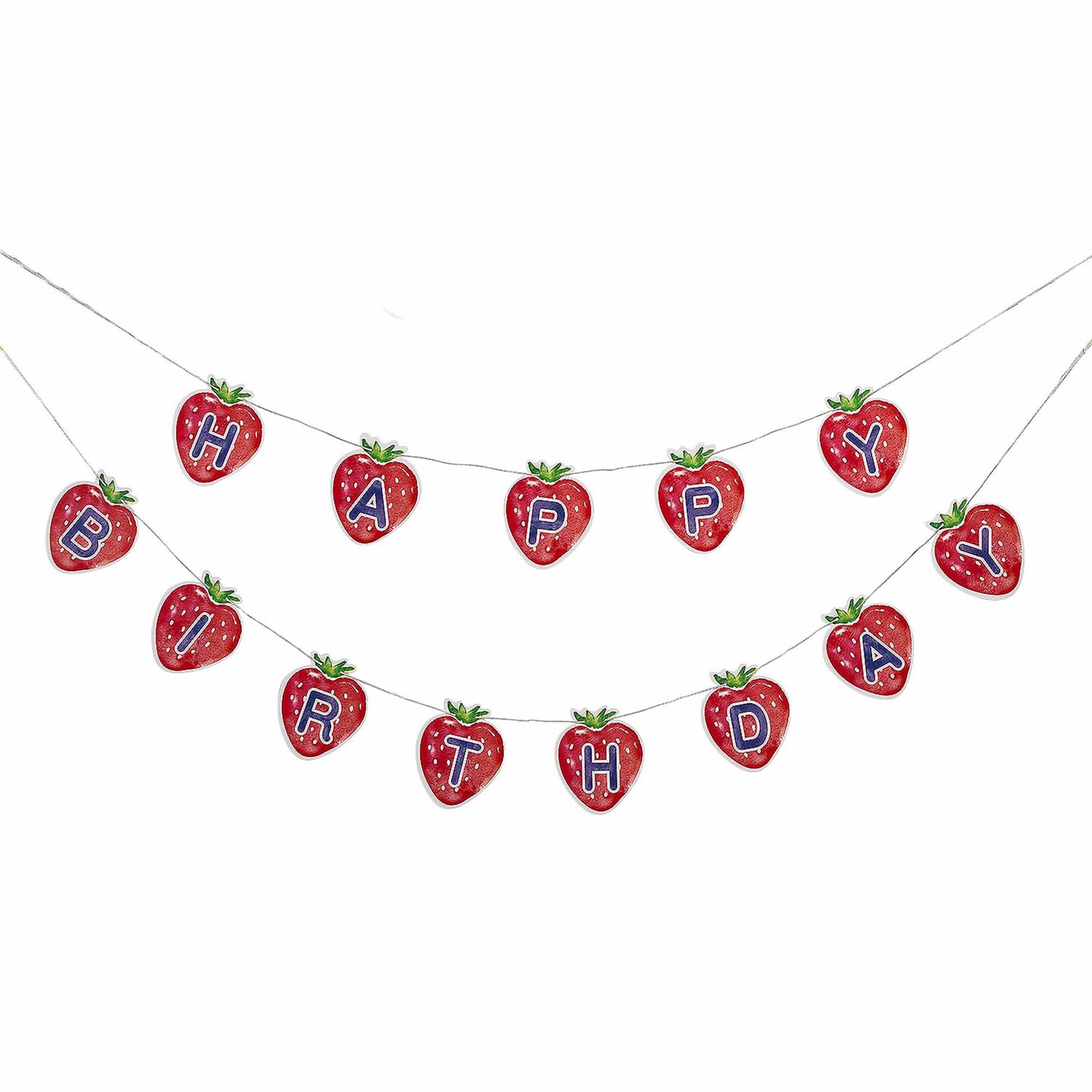 Strawberry Happy Birthday Banner