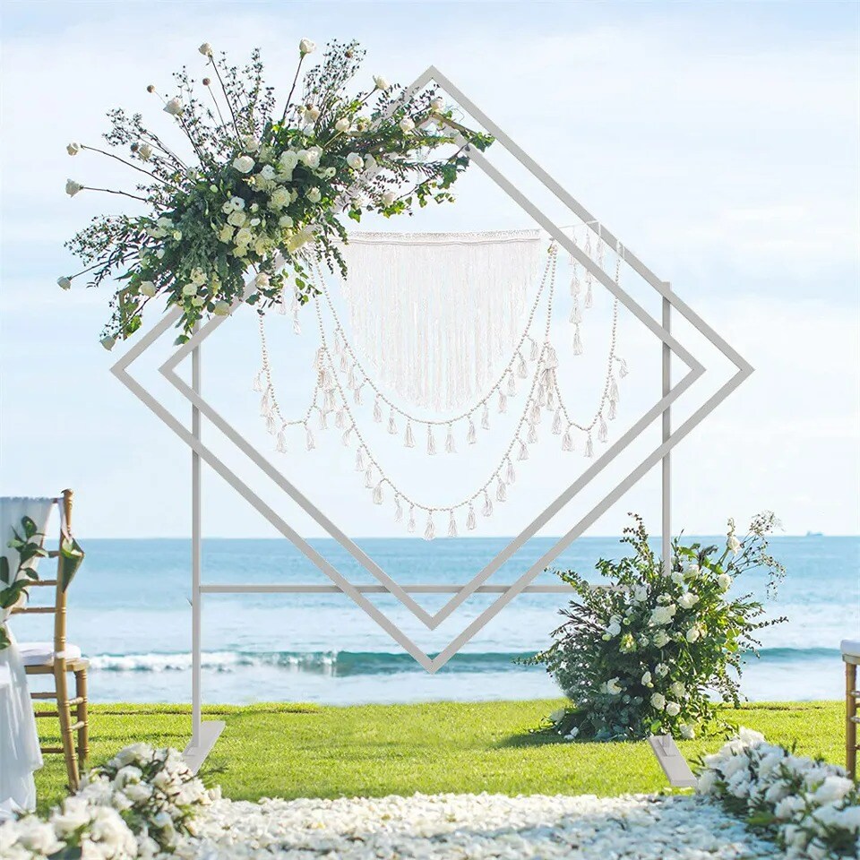 6.8ft Wedding Arch Background Stand Metal Backdrop frame for Wedding Party Decor