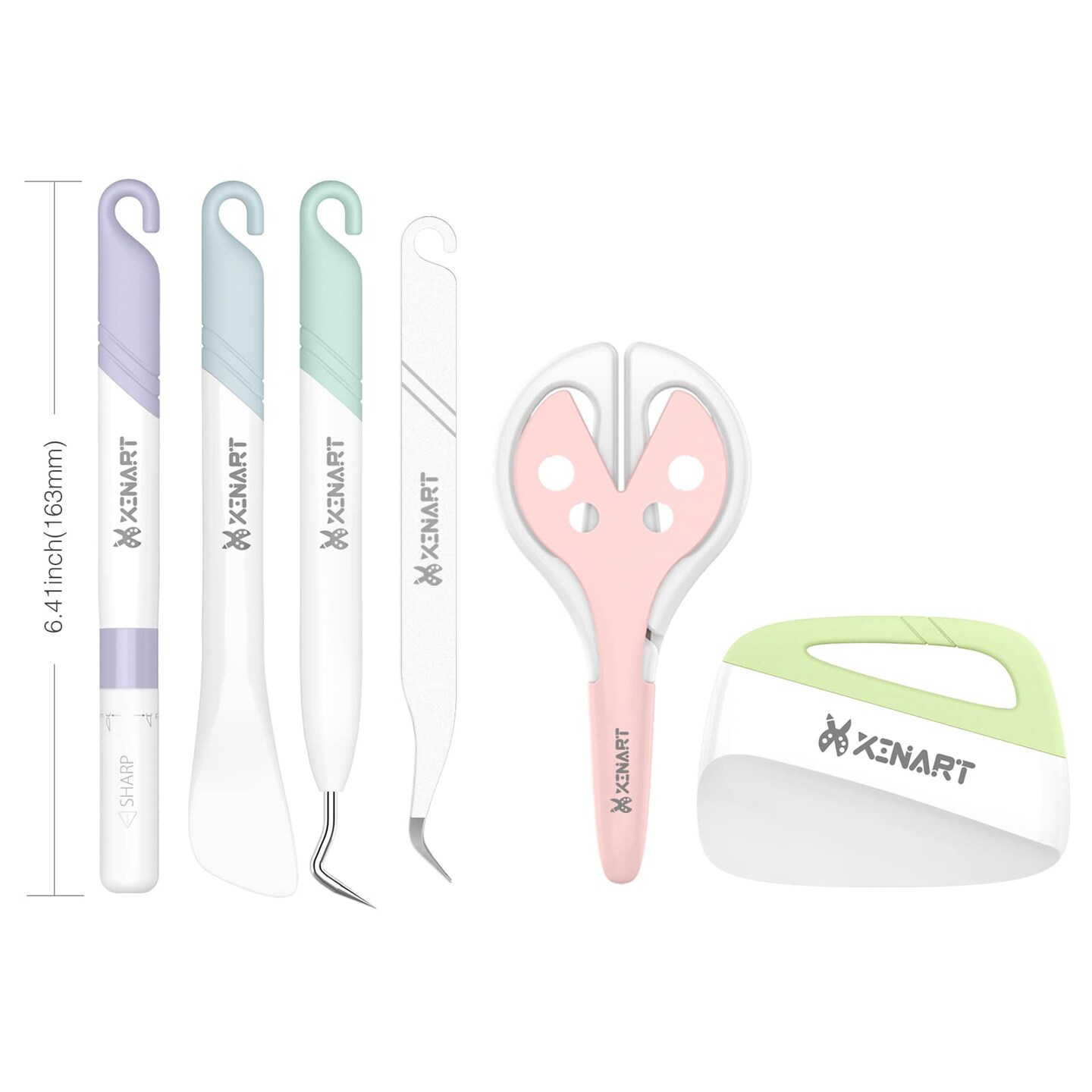 6 tools Weeding Tools Set for Vinyl Craft Knife/Weeder/Scraper/Spatula/Tweezers/Scissors Basic Weed Removal Tool Kit Weeding Cardstock