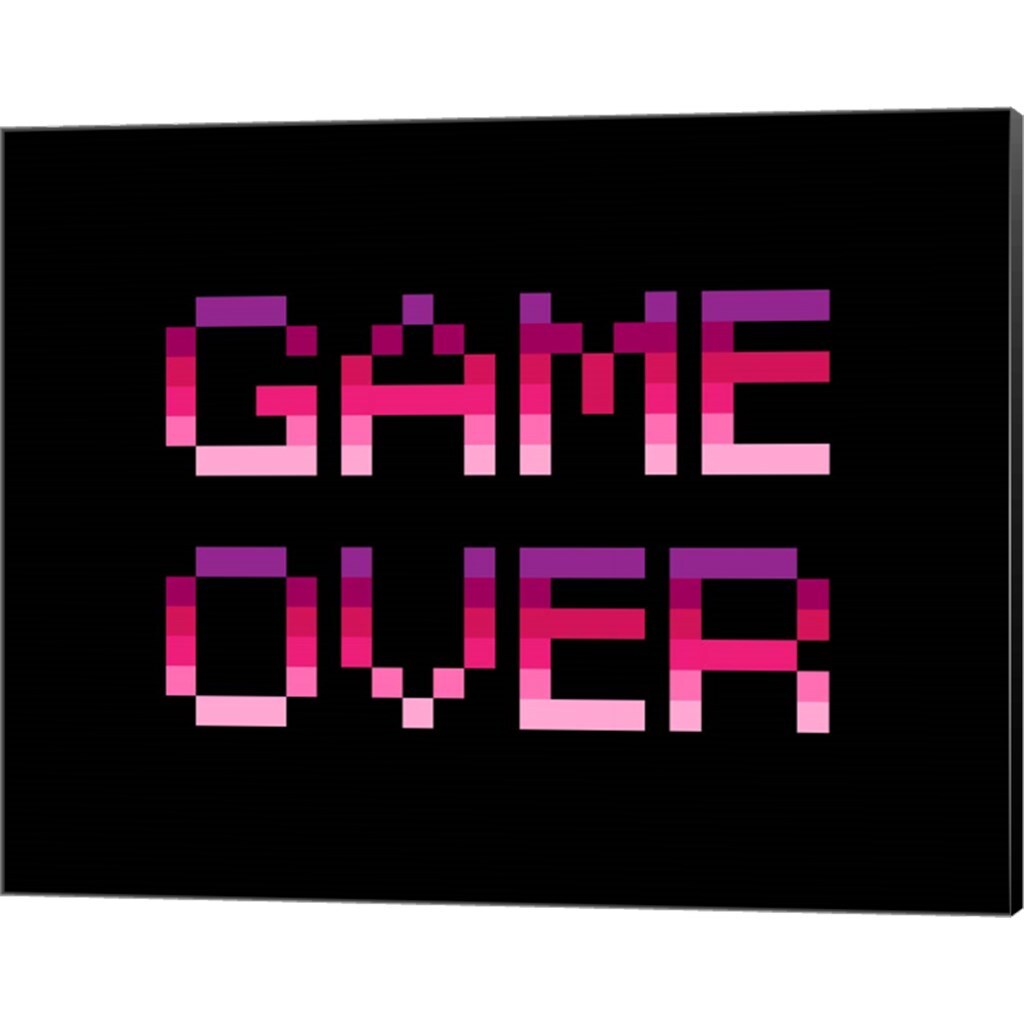 Game Over - Purple by Color Me Happy 20" x 16" Canvas Wall Art