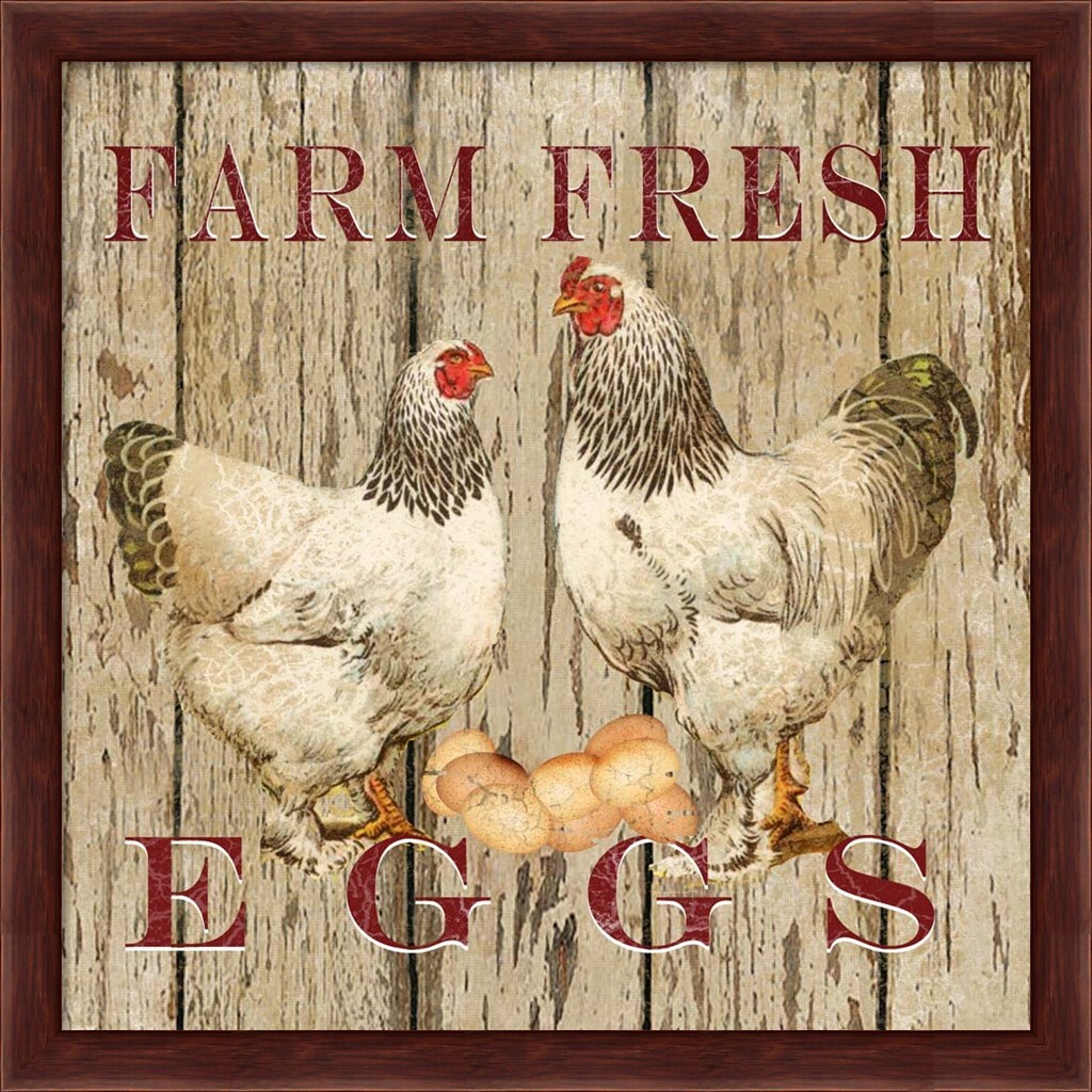 Farm Fresh Eggs II by Beth Albert 13&#x22; x 13&#x22; Framed Wall Art