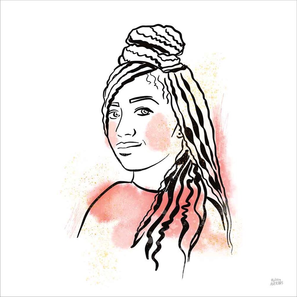Feminine Ink II by Melissa Averinos 12&#x22; x 12&#x22; Canvas Wall Art