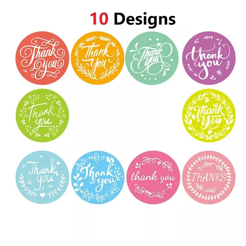 500PCS/Roll 1.5in Thank You Stickers Small Business Gift Packing Labels Stickers