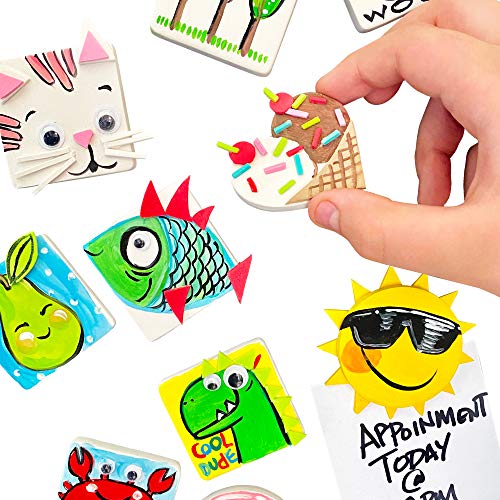 DIY Mini Tile Fridge Magnet Arts and Crafts Kit Gifts for Kids Girls Boys Ages 8 9 10 11 12 13 Teen Years and Up