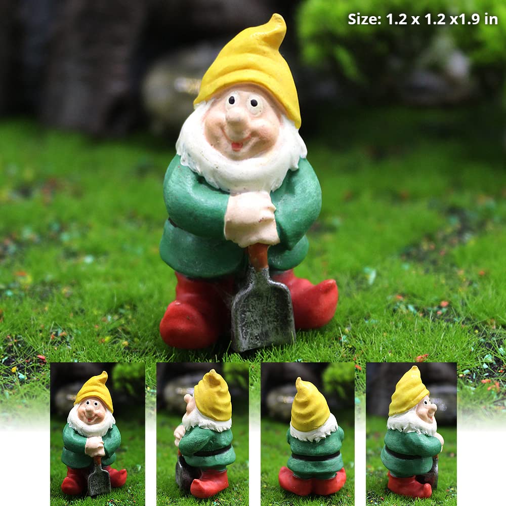 7 Pieces Fairy Garden Accessories, Garden Gnome Figurines , Miniature Gnome Figurines for Plant Pots Decor, Home Decoration, Fairy Garden