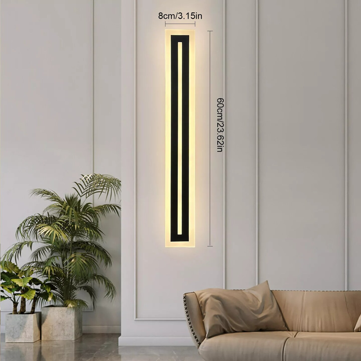 LED Wall Light Sconce Waterproof Outdoor Modern Lamp Exterior Lights Long Strip