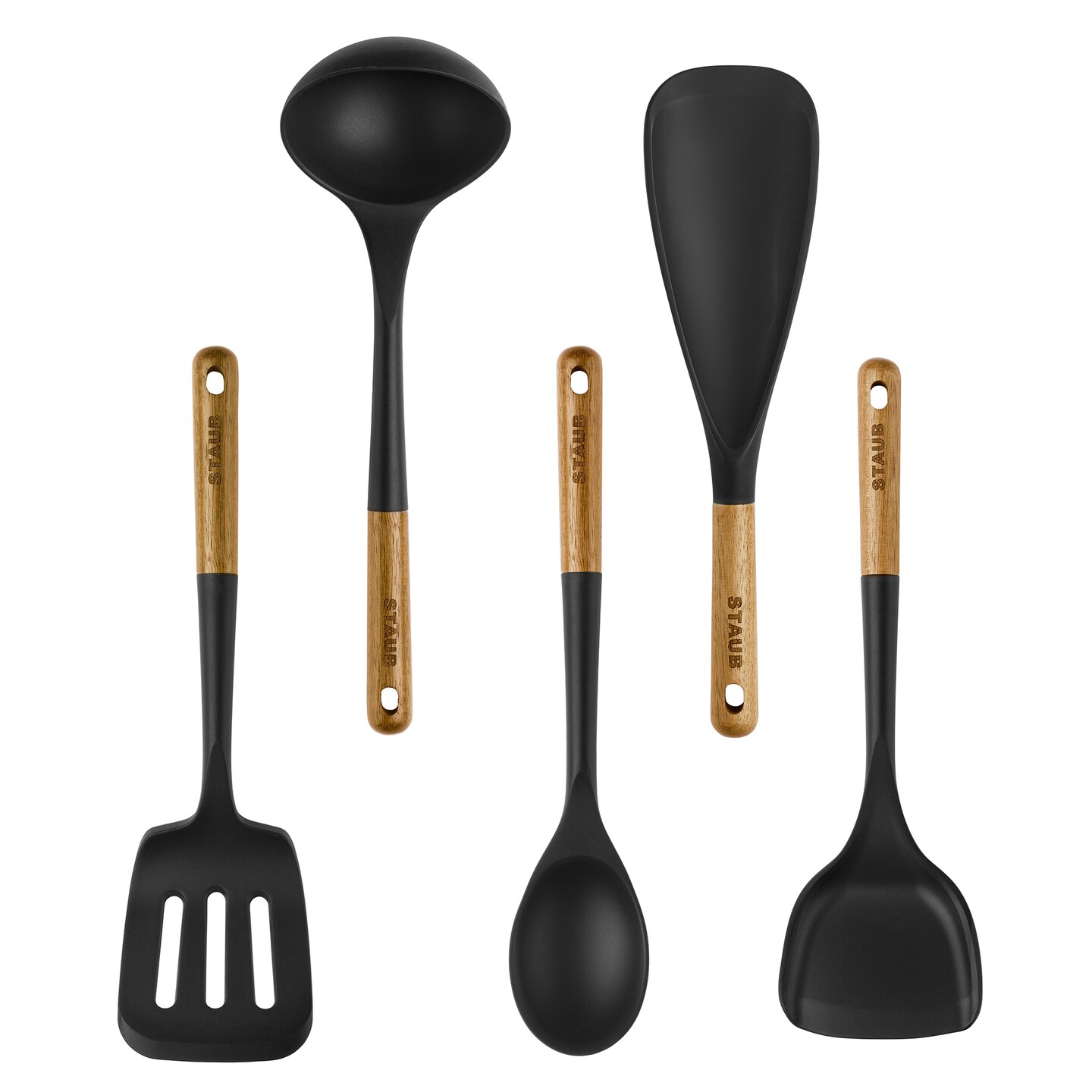 Staub Silicone with Wood Handle Cooking Utensil Sets
