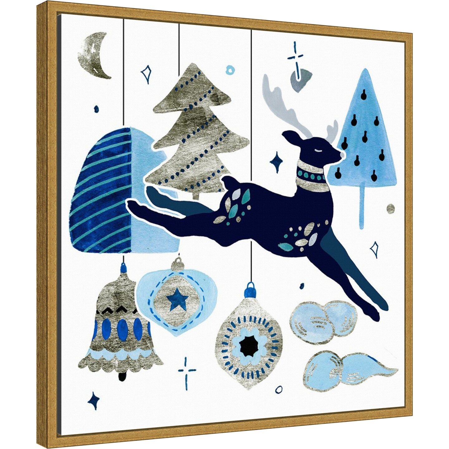 Goodnight Reindeer I by Melissa Wang Framed Canvas Wall Art