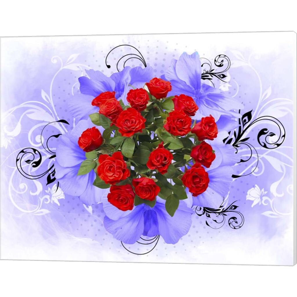 Floral Design U by Ata Alishahi 20&#x22; x 16&#x22; Canvas Wall Art