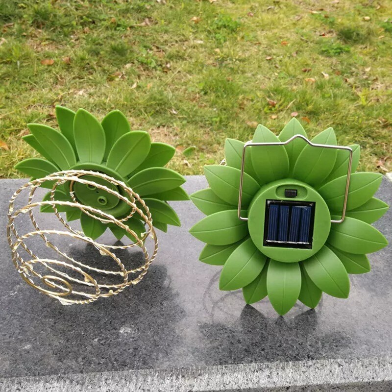 Solar Wind Chimes Lights LED Pineapple Color Changing Hanging Lamp Garden Decor