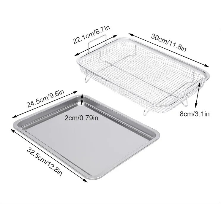 Stainless Steel Frying Basket Tray