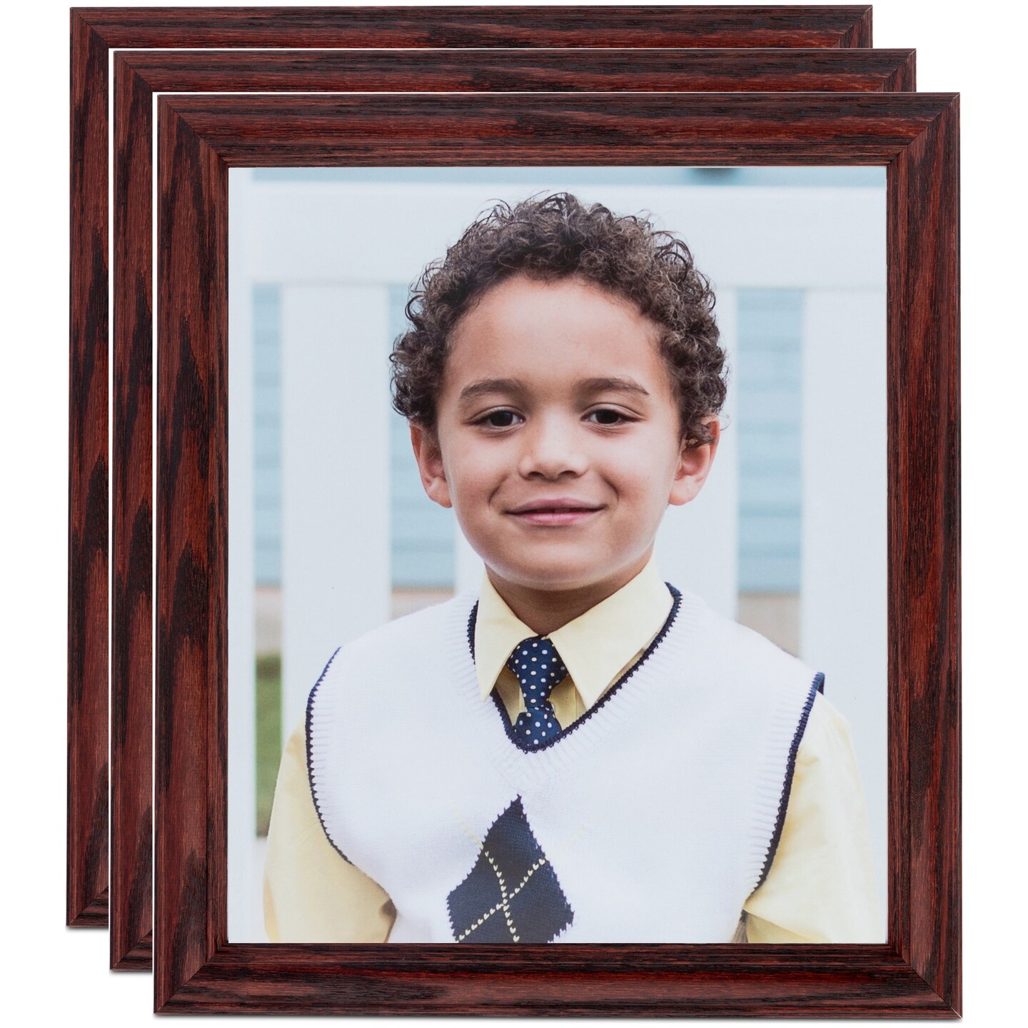 ArtToFrames 8x8 Inch Traditional Picture Frame, Multi Pack, Comes with Regular Glass (WOMPack-8-8x8)