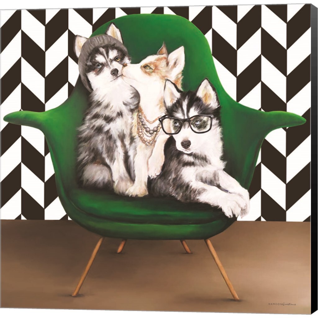 Hipster, Sister and Mister by Kamdon Kreations 12&#x22; x 12&#x22; Canvas Wall Art