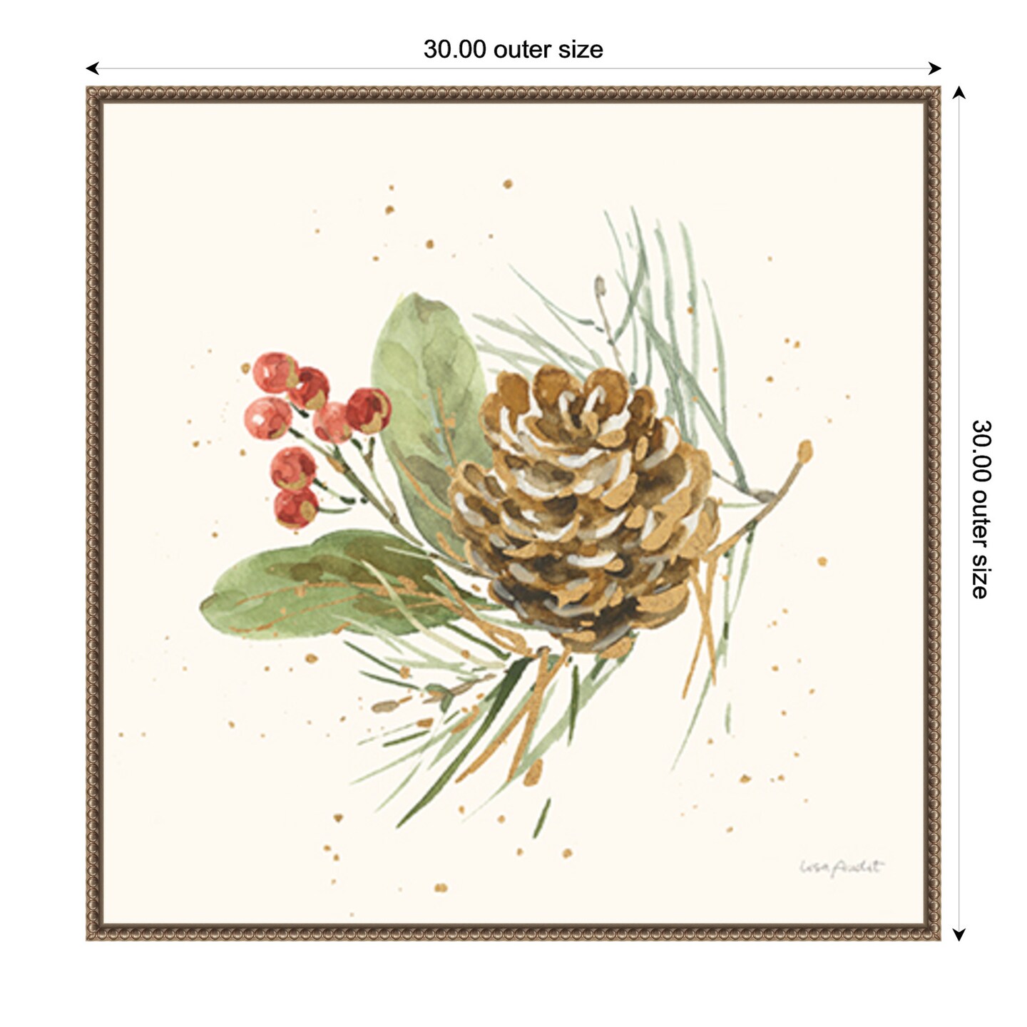 Winter Blooms VI by Lisa Audit Framed Canvas Wall Art
