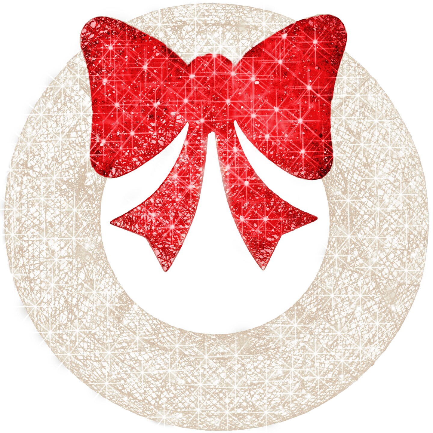 Best Choice Products 48in Pre-Lit Outdoor Christmas Wreath, LED Metal Holiday D&#xE9;cor w/ 140 Lights, Bow